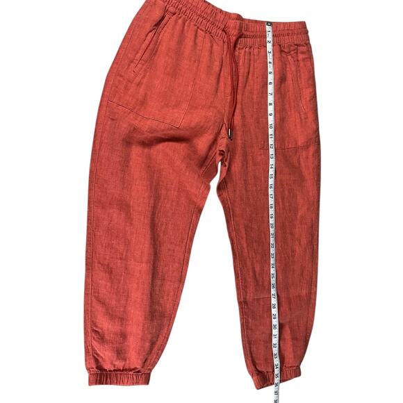 Athleta 100% Linen Pants NWOT Relaxed Fit Womens Casual Summer Style Size 10P - Picture 6 of 10